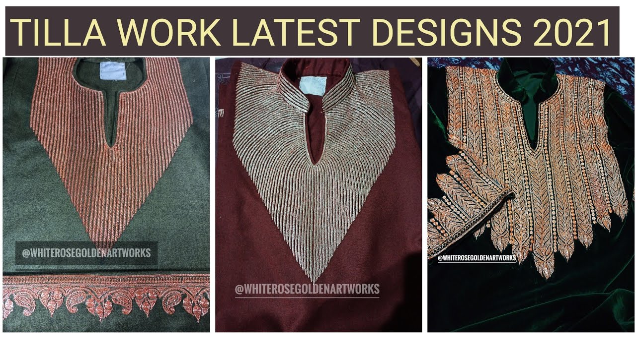 kashmiri latest tilla work Designs 2021