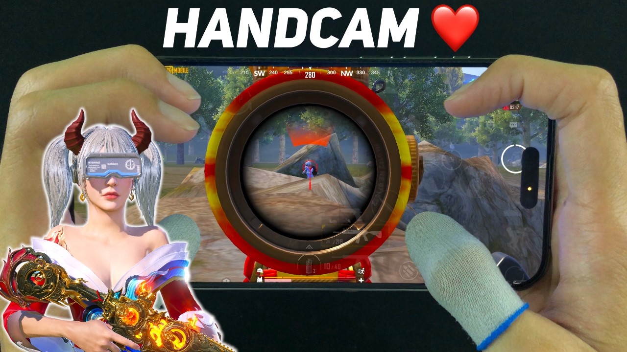 Best HANDCAM 5 Finger + Gyroscope | iPhone 14 Pro Max ❤️ PUBG Mobile