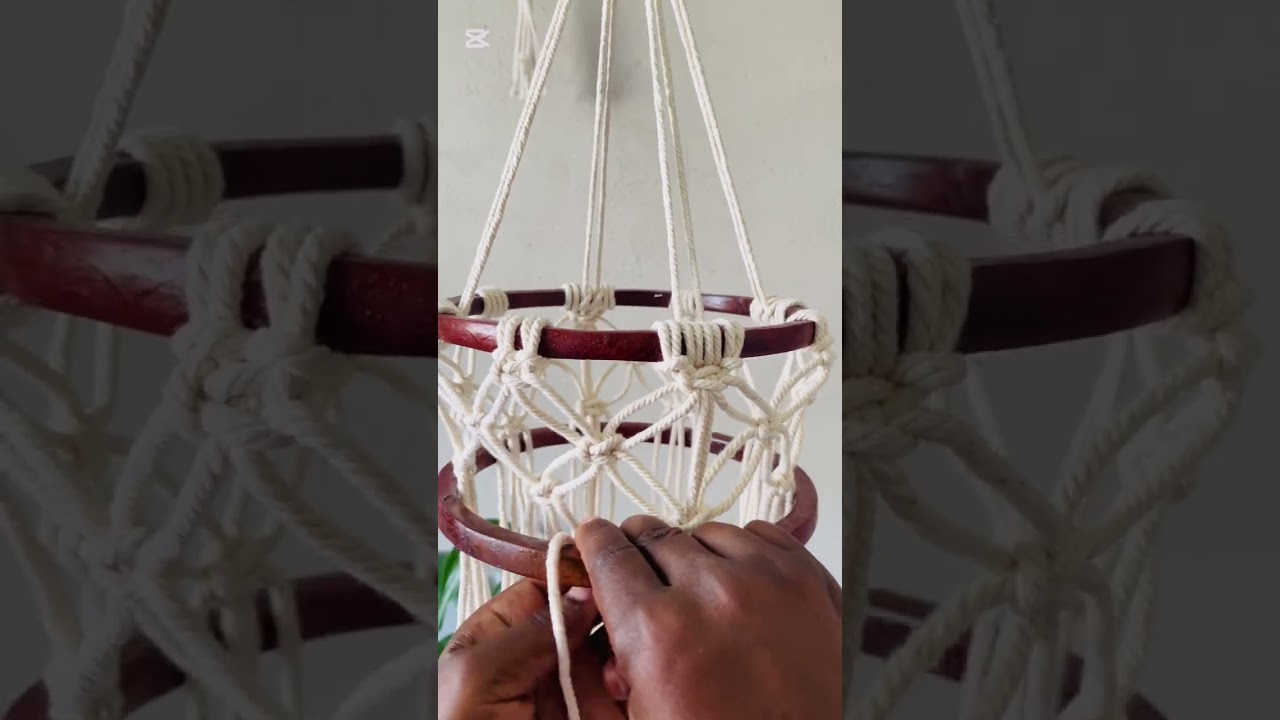 Easy DIY Macrame Hanging Basket | Beginner Friendly Tutorial #macrametutorial #macramehangingbasket 