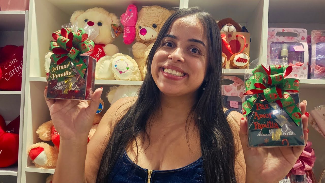 LEMBRANCINHA BARATINHA COM BOMBOM OURO BRANCO PARA O NATAL 2025