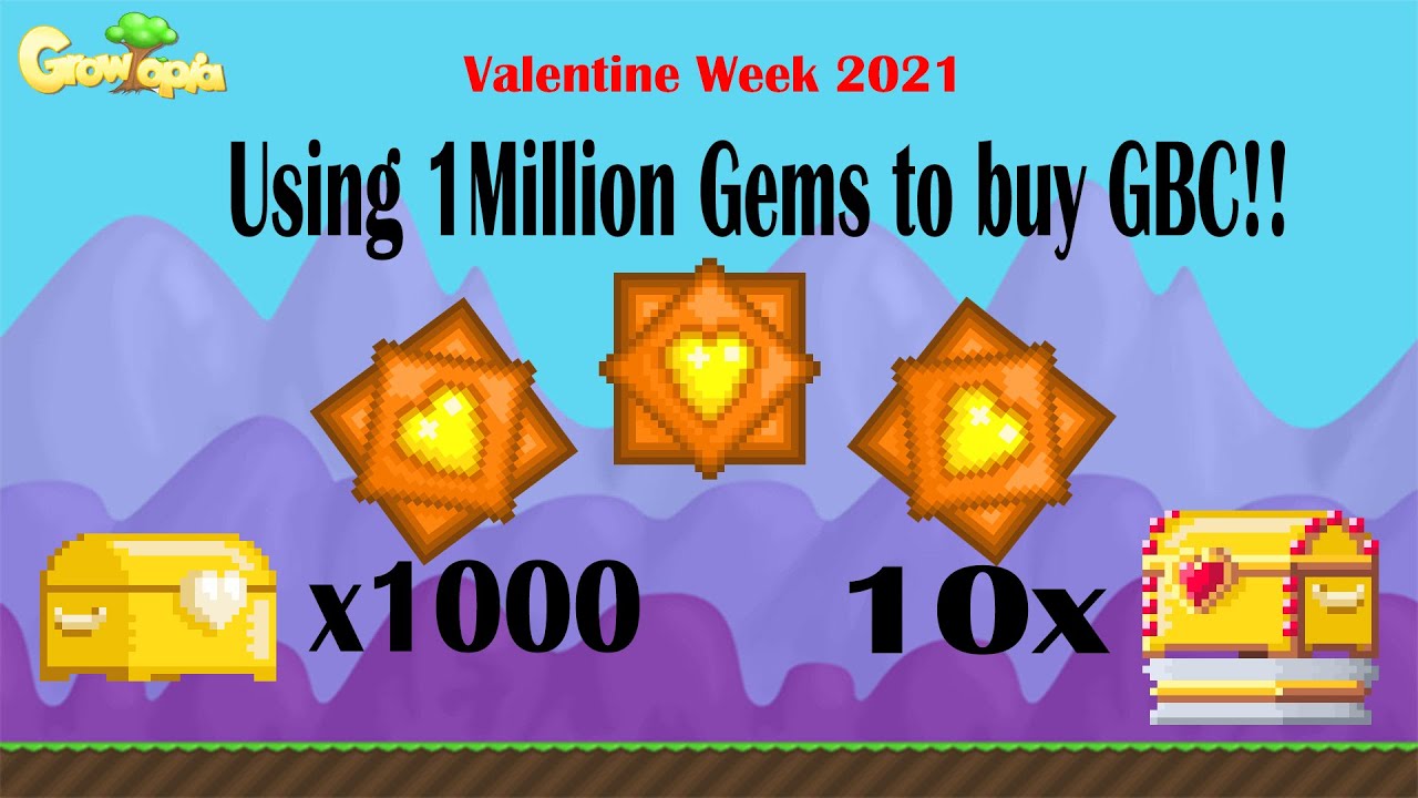 Growtopia | Using 1Million Gems to buy GBC!