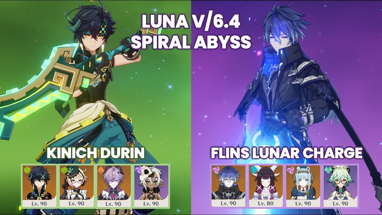 C0 Kinich & C0 Flins | Luna V 6.4 Spiral Abyss | Genshin Impact