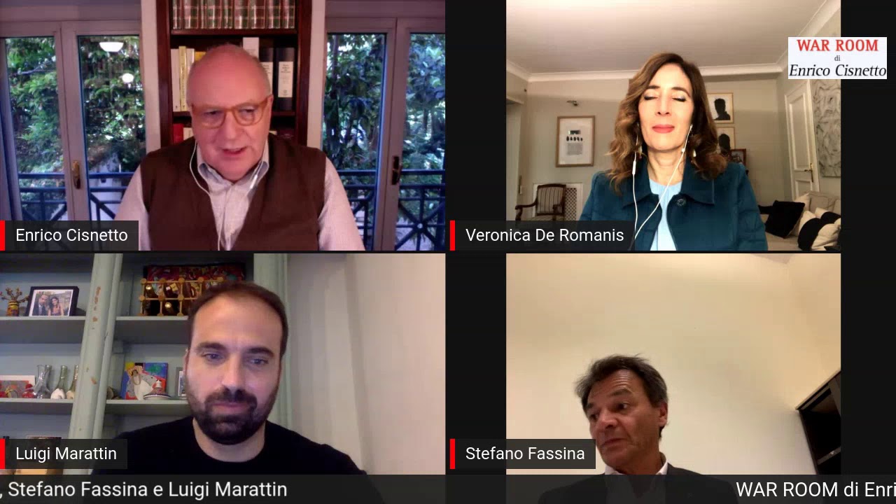 WAR ROOM di Enrico Cisnetto con Veronica De Romanis, Stefano Fassina e Luigi Marattin