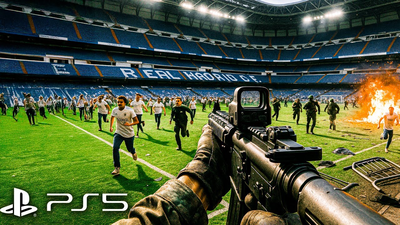 Ataque al Estadio de Fútbol | Gráficos ULTRA Realistas [4K 60FPS HDR]