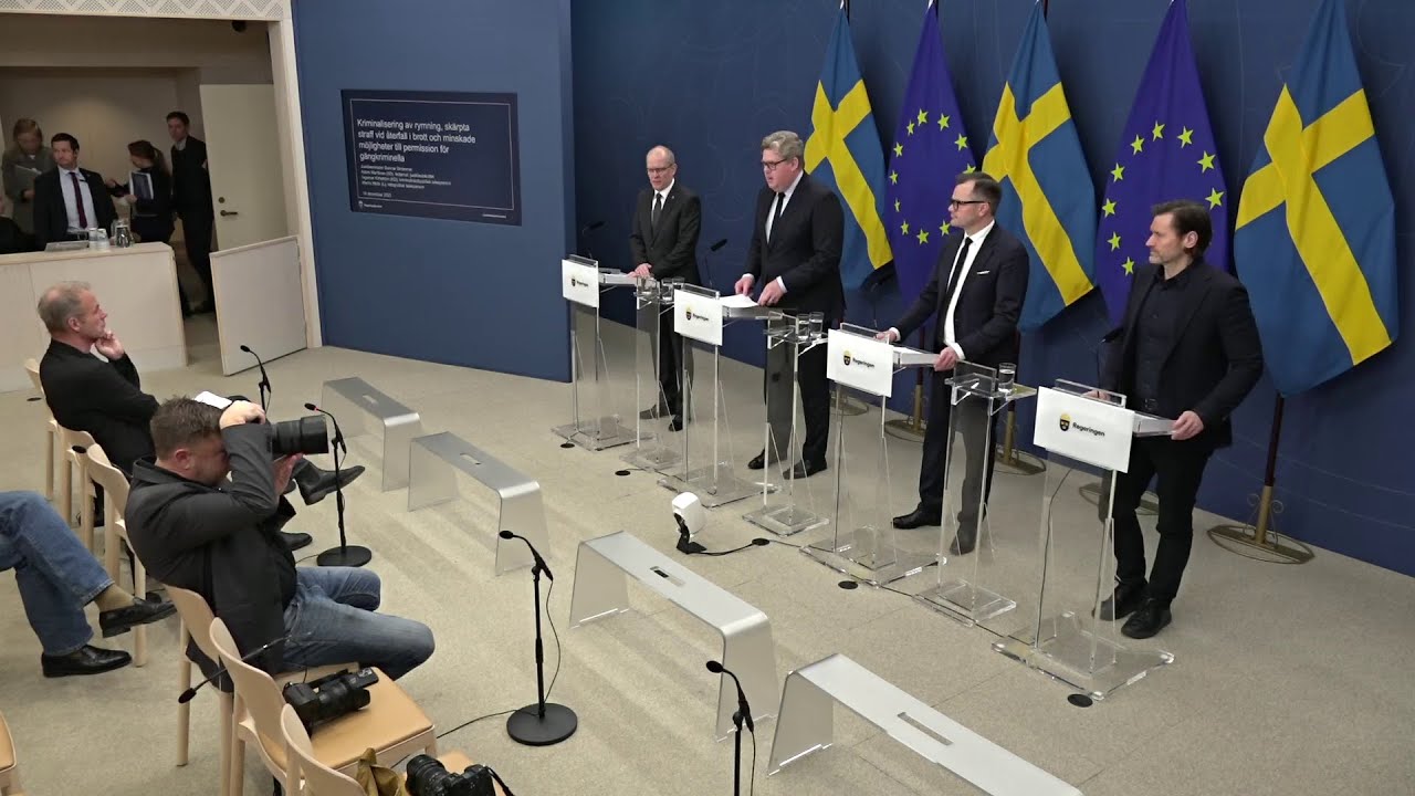 Pressträff om skärpta regler för att skydda samhället från allvarlig brottslighet