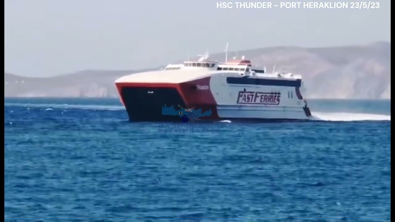 Thunder Fast Ferries first arrival Heraklion port