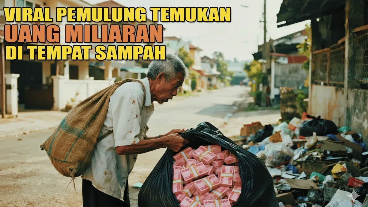 KISAH NYATA ‼️BERUNTUNGNYA PEMULUNG TUA INI TEMUKAN UANG MILIARAN DI TEMPAT SAMPAH