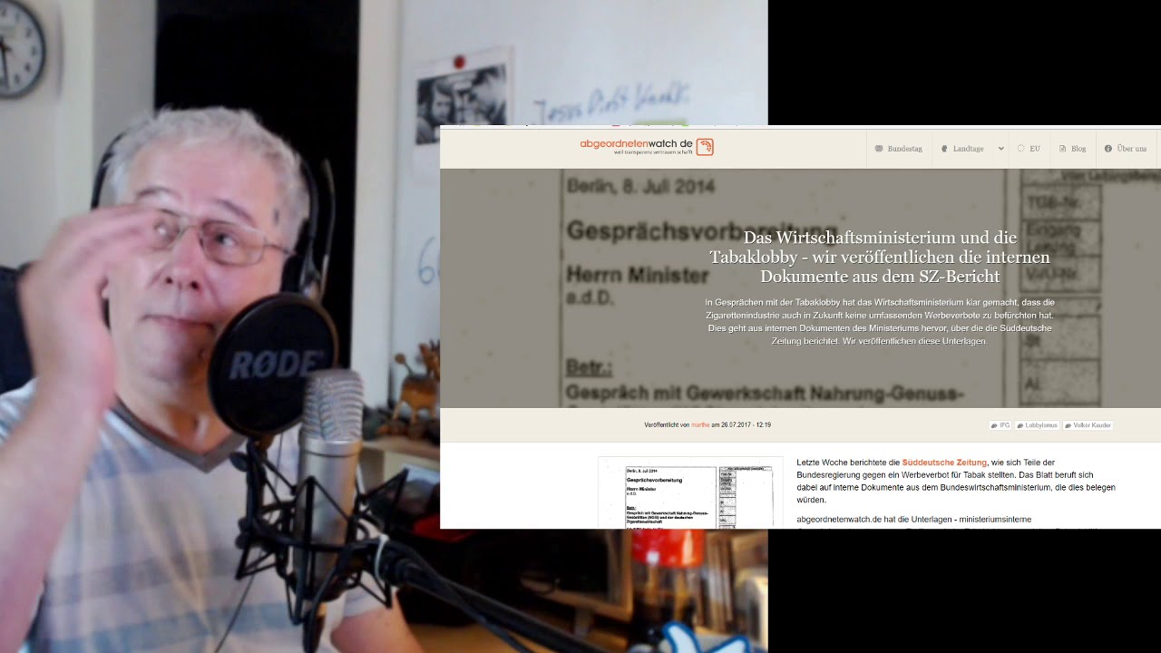 Wirtschaftsministerium und die Tabaklobby   Ausnahmen