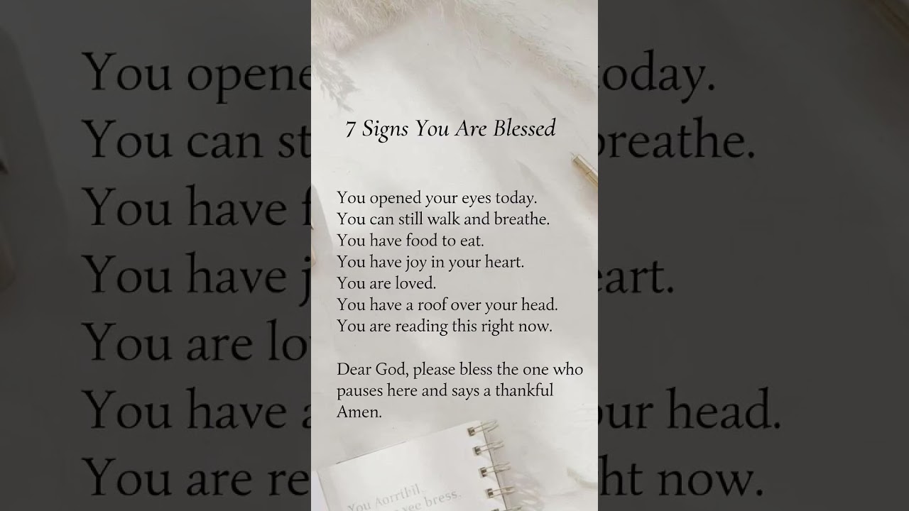 7 Signs You Are Blessed | A Powerful Gratitude Reminder