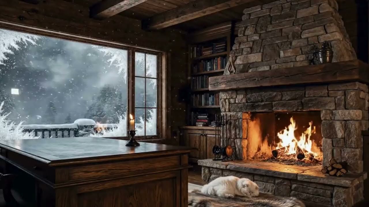 Misty Resonance II Cozy Winter Blizzard Isolation | Heavy Snowstorm & Piano Lofi |