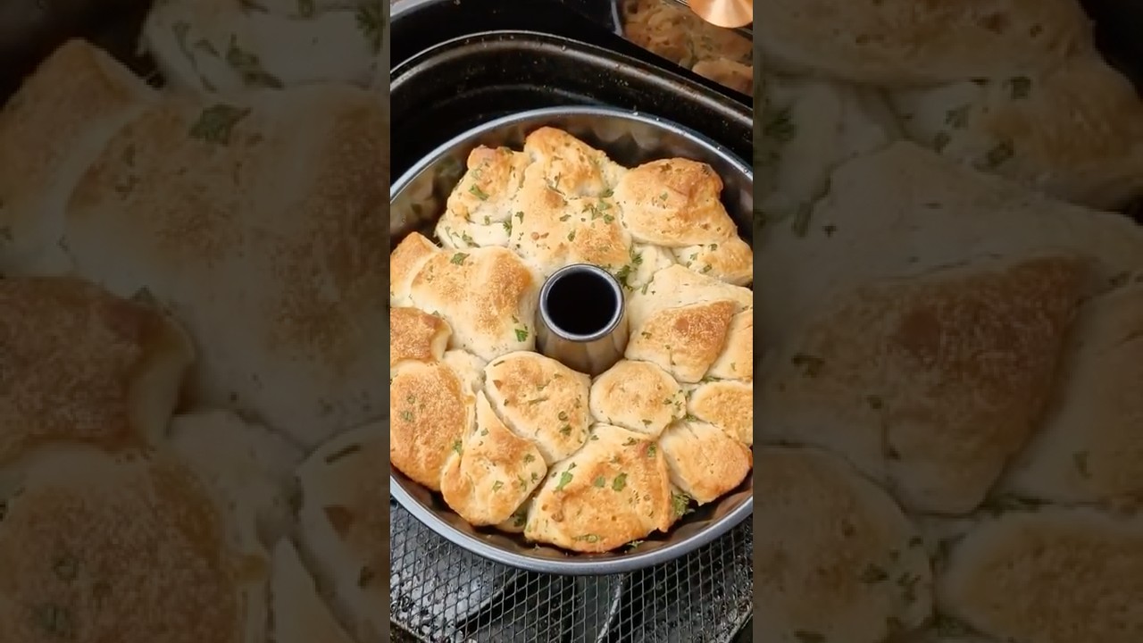 Plukbrood met kruidenboter uit de Airfryer