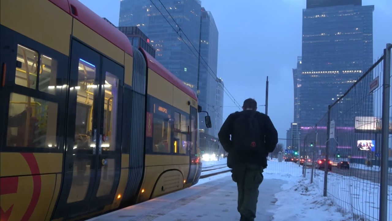 By Tram in Warsaw, Poland ▪  Tram Ride from Wawelska to Plac Zawiszy