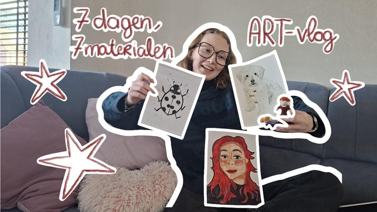 7 dagen, 7 verschillende art materialen! art week vlog 1