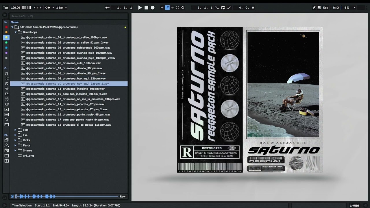 Rauw Alejandro - SATURNO Sample Pack | Librer&iacute;a de Reggaeton 2025