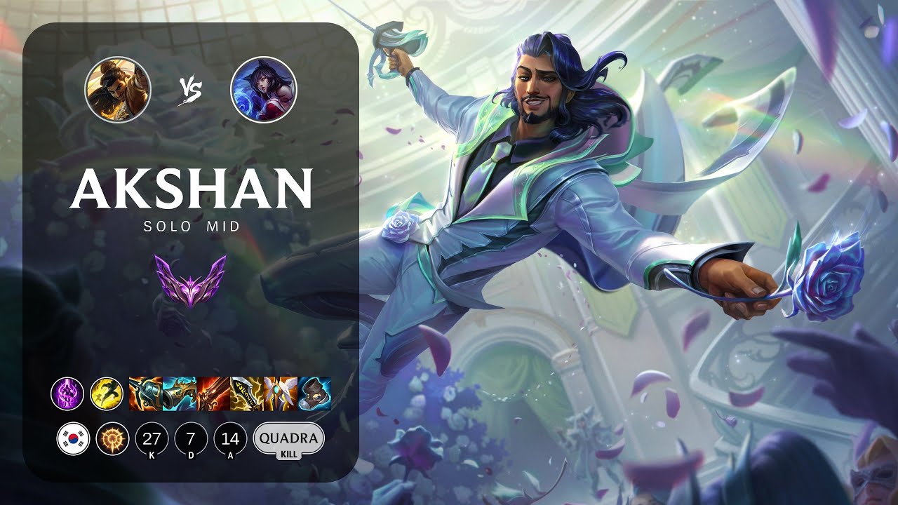 Akshan Mid vs Ahri - KR Master Patch 14.8
