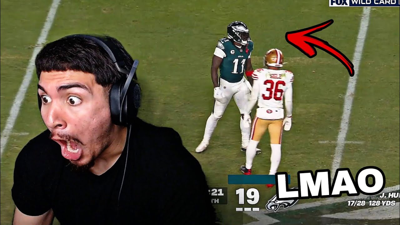 AJ BROWN IS COOKED!!! DanDaMan Reacts 49ers vs Eagles Highlights | 2025 NFL Season Wild Card Round