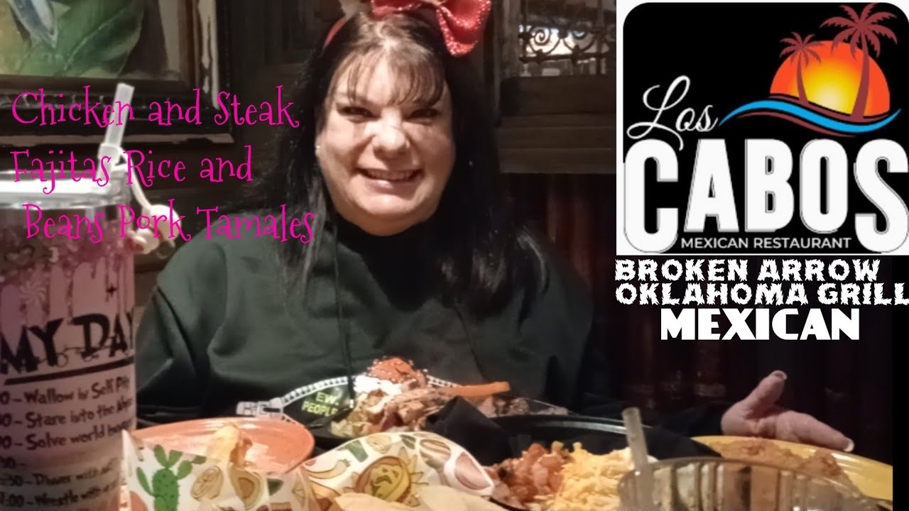 ASMR Los Cabos Mexican Restaurant Steak N Chicken Combination Fajitas Rice And Beans 