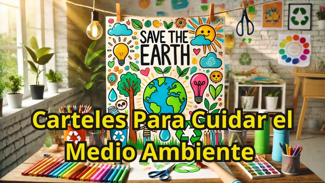 🎨🌍Carteles sobre el Cuidado del Medio Ambiente para Niños - 5 Ideas Divertidas🌱💡