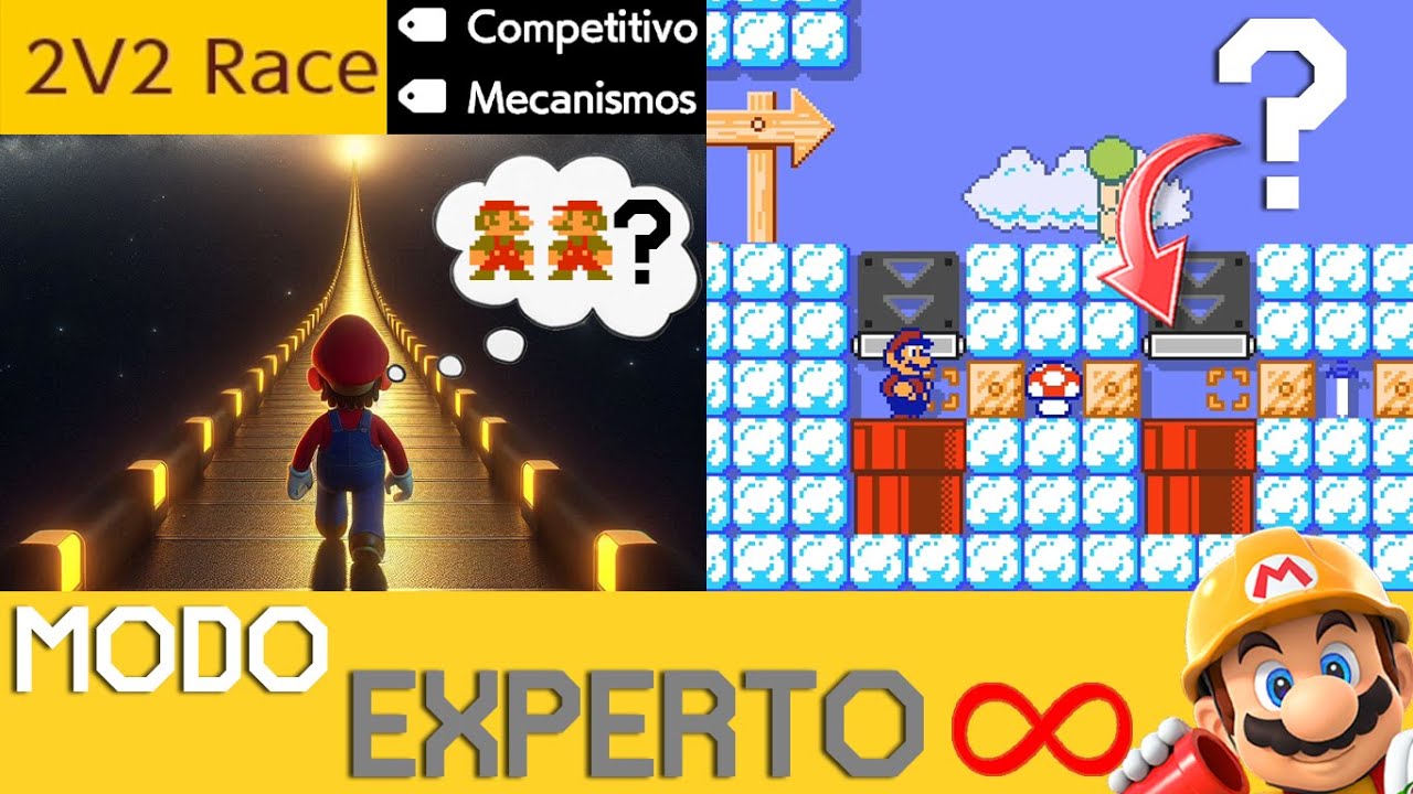 Se NECESITAN 2 PLAYERS para PASAR EL NIVEL 🤨 - EXPERTO INFINITO (NO SKIP) - SMM2 - ZetaSSJ