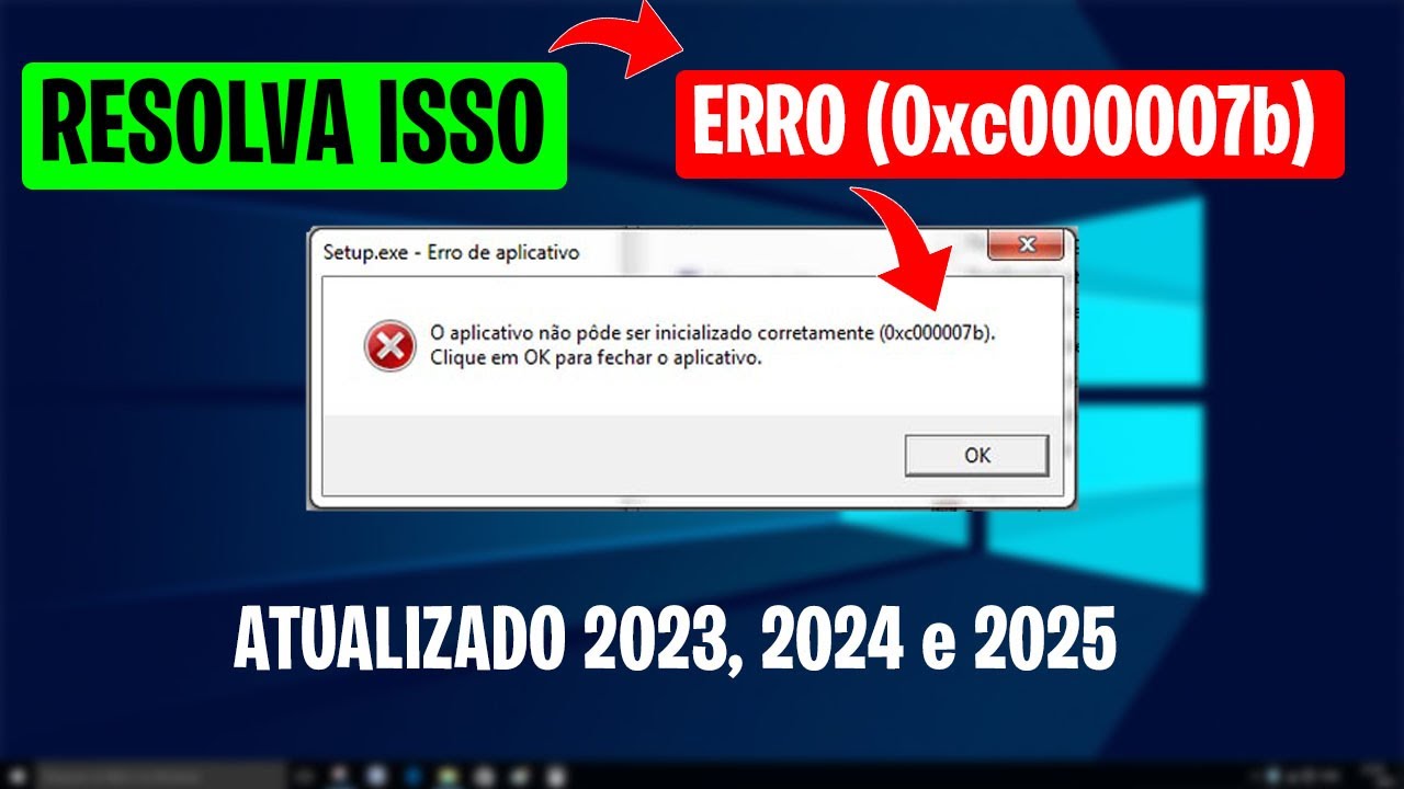 Como Corrigir ERRO (0xc000007b) de PROGRAMAS E JOGOS definitivamente ATUALIZADO