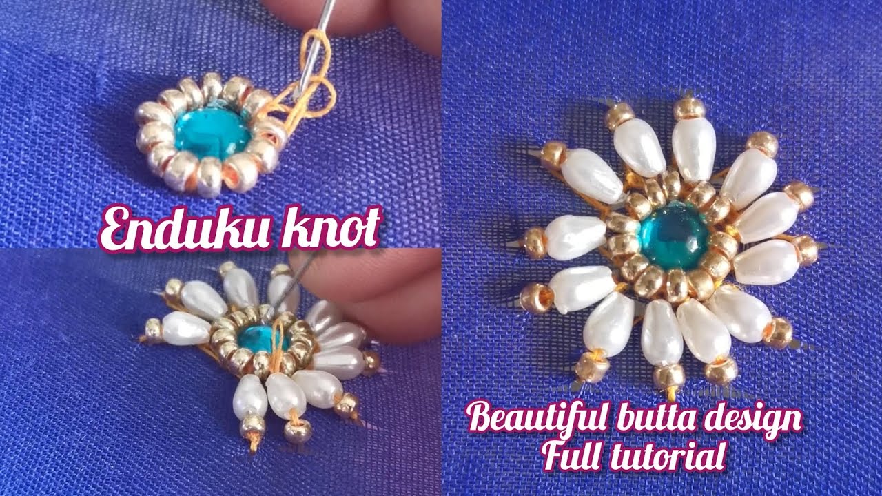Beautiful butta designs step-by-step |learn Aari at home subscribe for free classes #AariWork