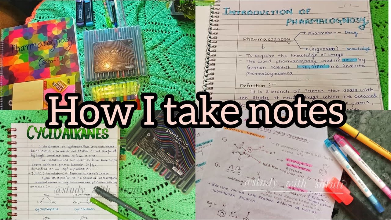How I take notes || Pharmacy notes