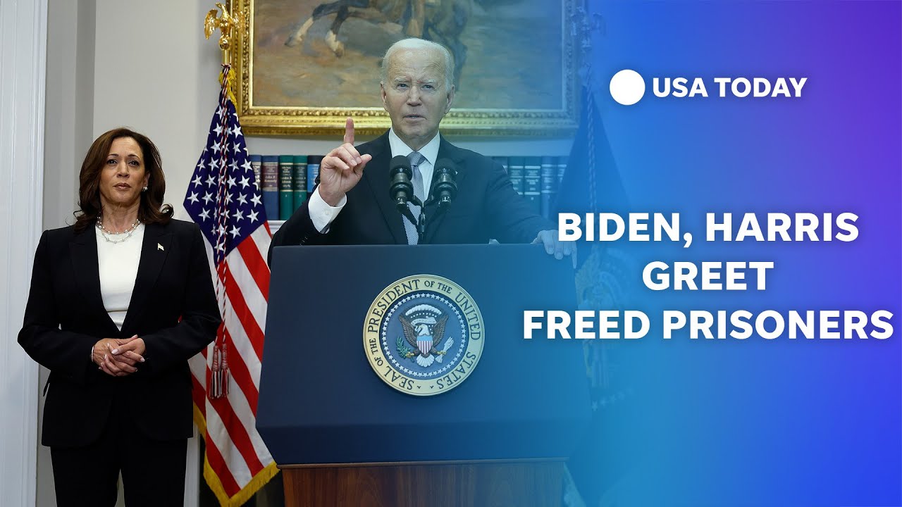 Biden, Harris greet freed prisoners at Joint Andrews Base | USA TODAY
