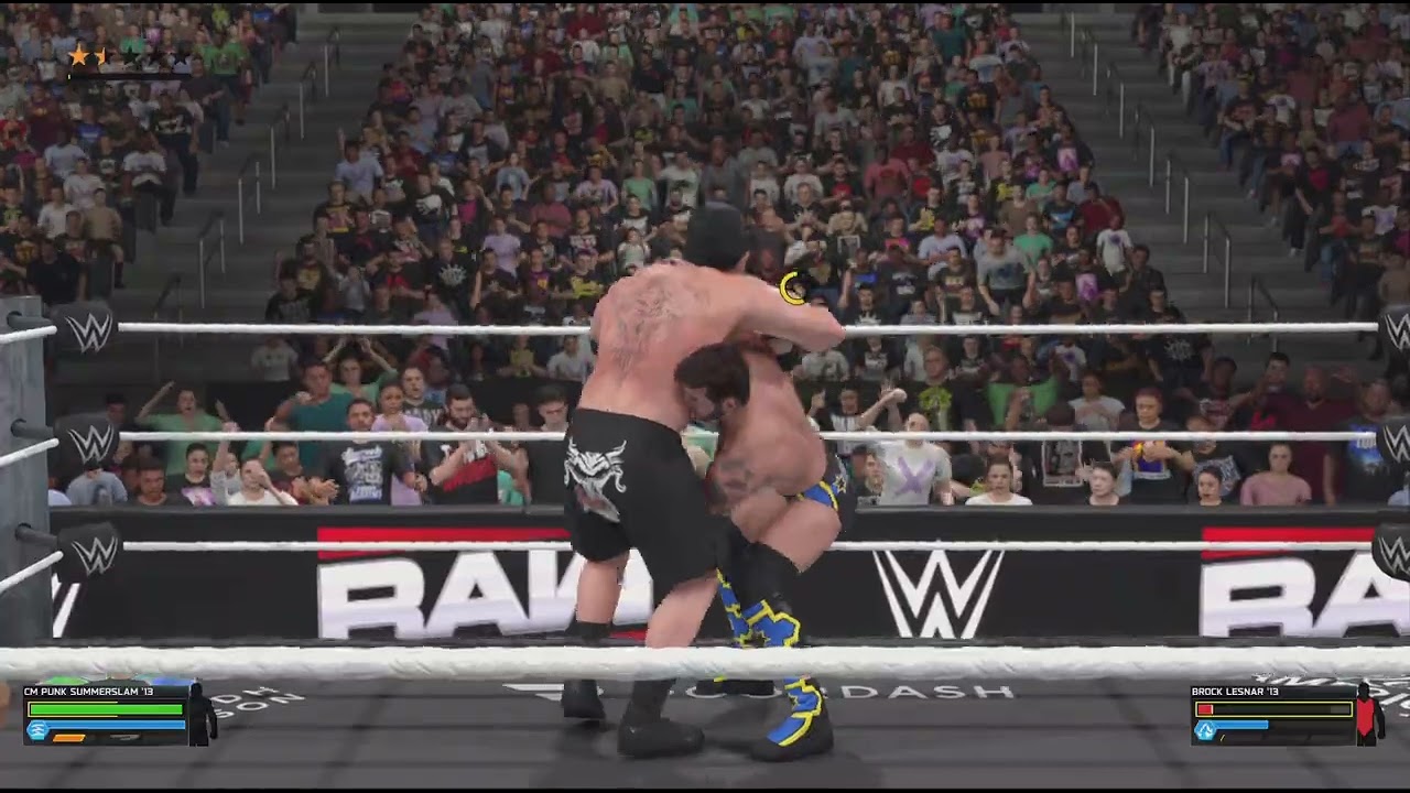 WWE 2K26_CM Punk versus Yung bruh. Lesnar.