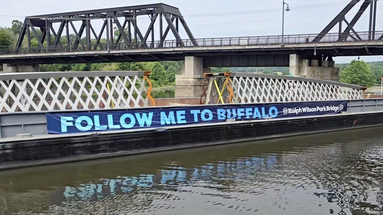 'Historic on so many levels': Ralph Wilson Park pedestrian bridge Buffalo-bound on Erie Canal