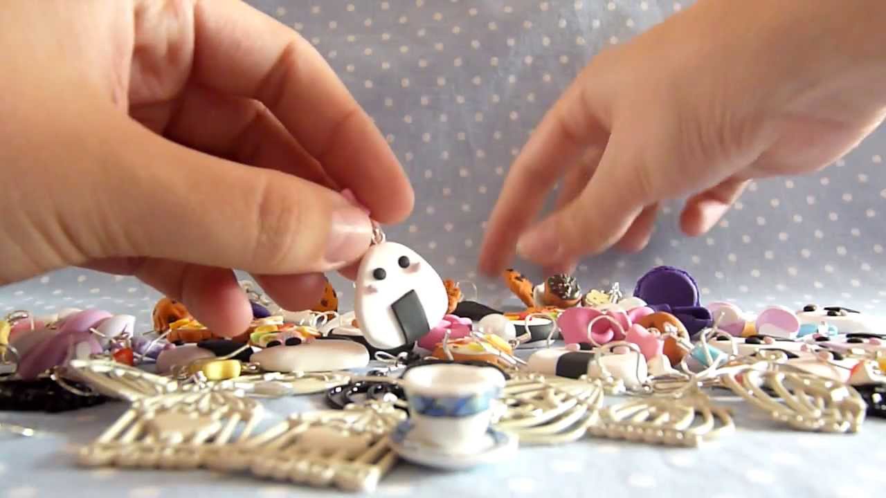 My polymer clay earrings :D
