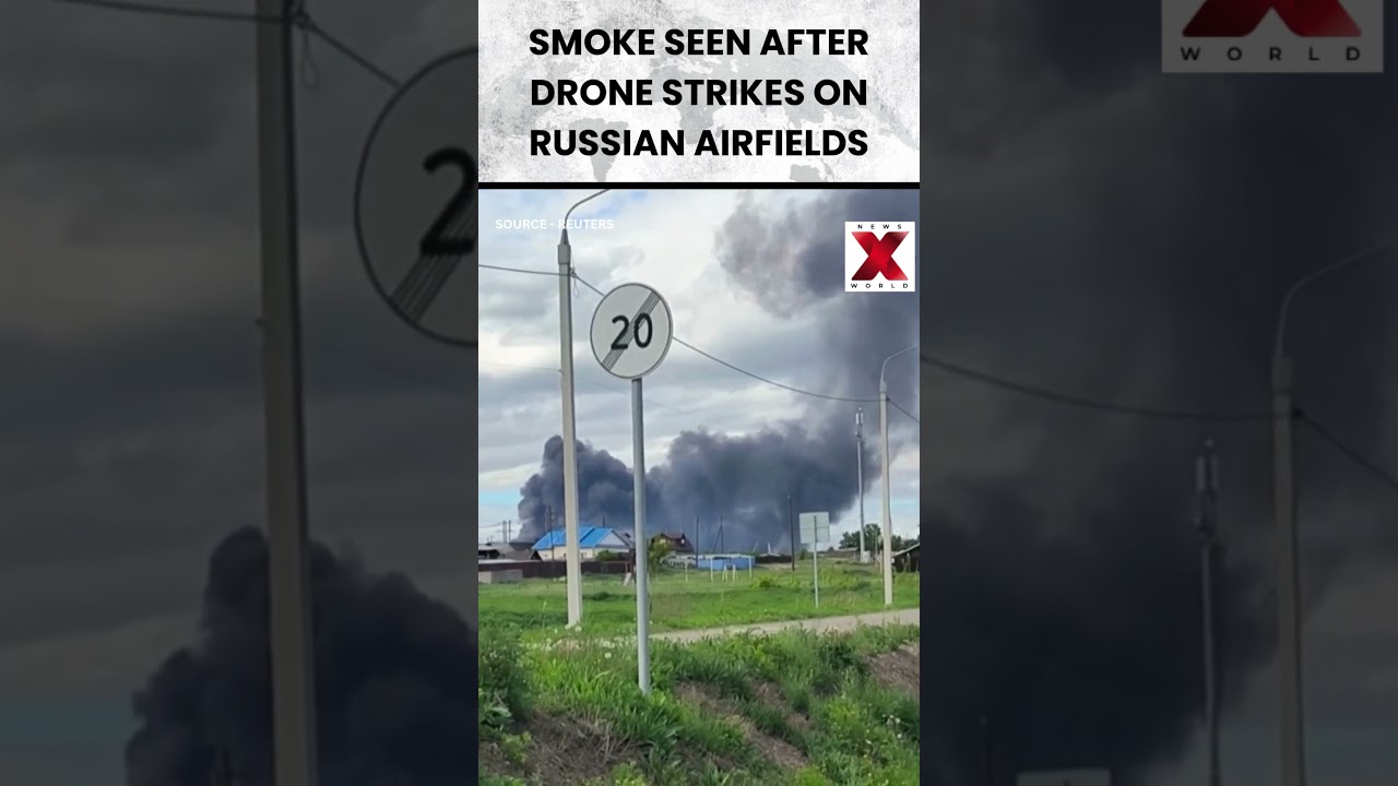 #russia | Drone Attacks Cause Smoke Near Russian Airfields in Irkutsk and Murmansk #shorts