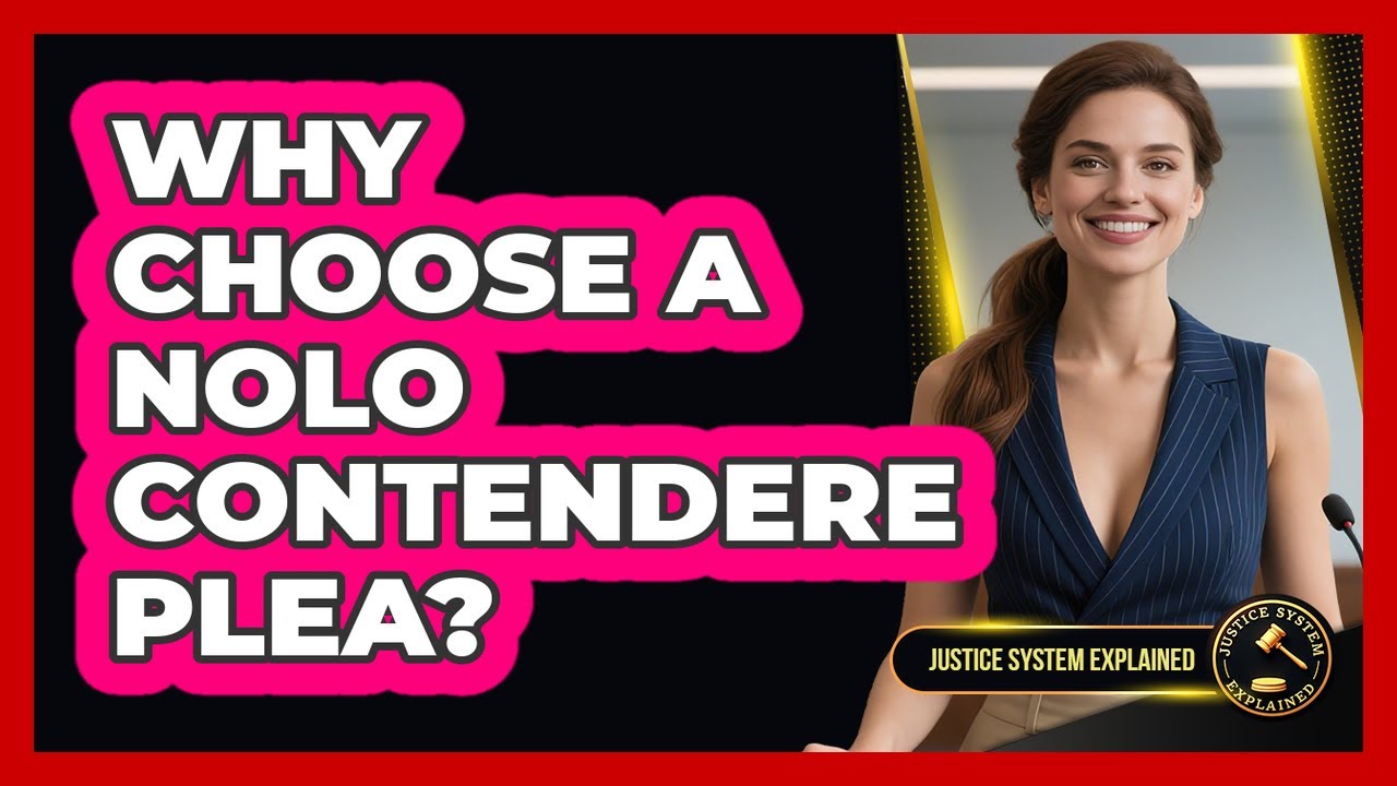 Why Choose A Nolo Contendere Plea? - Justice System Explained