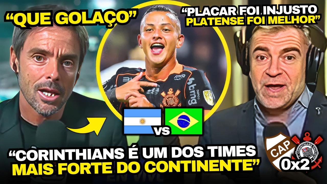 TV ARGENTINA EM CHOQUE COM PLATENSE 0x2 CORINTHIANS NA LIBERTADORES