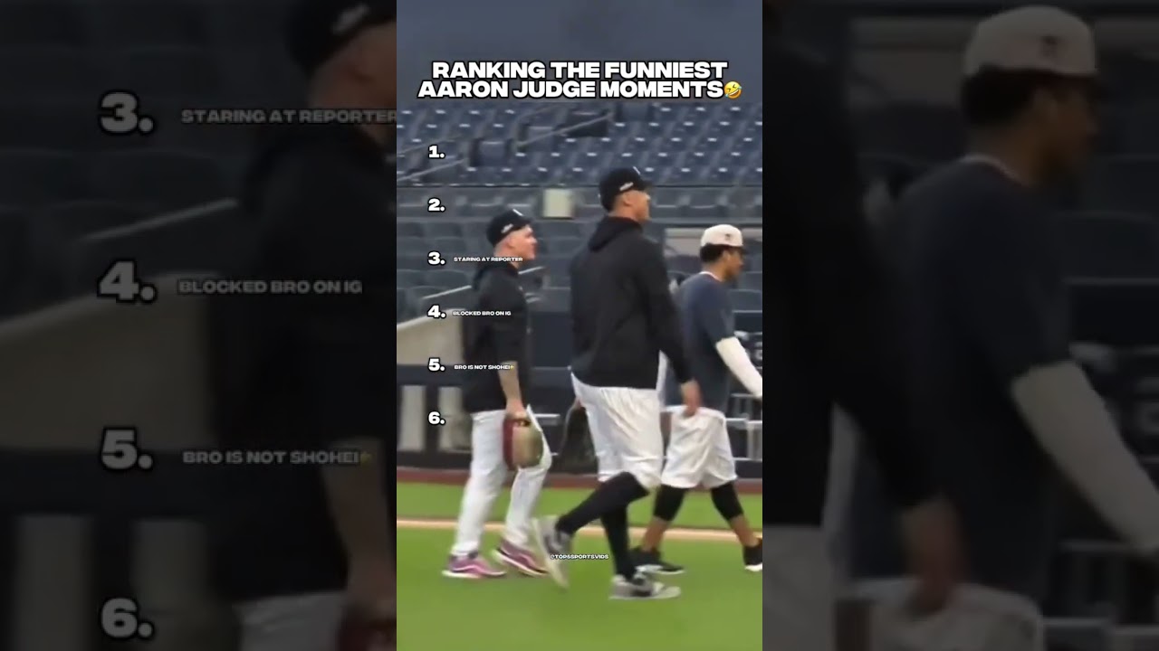 RANKING THE FUNNIEST AARON JUDGE MOMENTS🤣 #yankees #top5 #sports #baseball #mlb #aaronjudge