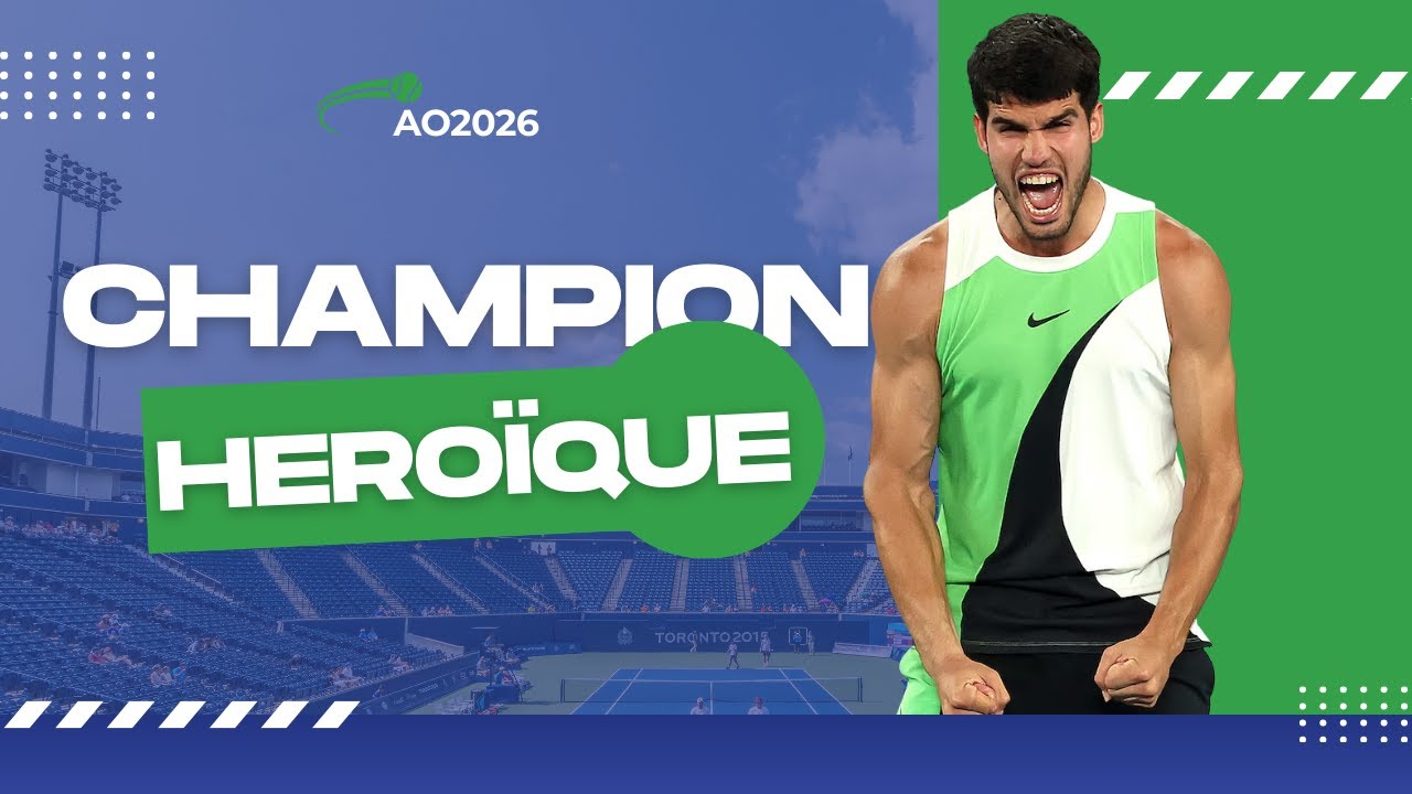Alcaraz bat Novak Djokovic (2-6, 6-2, 6-3, 7-5) : finale HISTORIQUE | Open d’Australie 2026