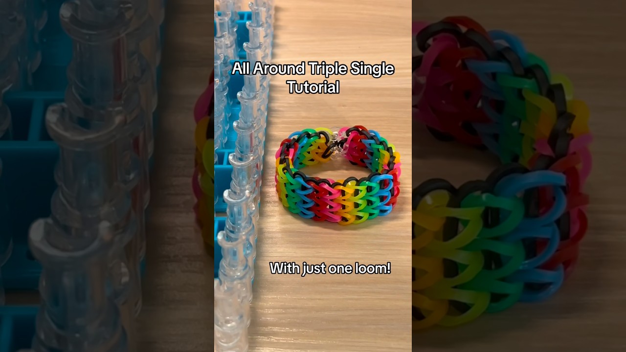 Полная версия урока по тройному одинарному плетению #rainbowloom #tutorial #fyp