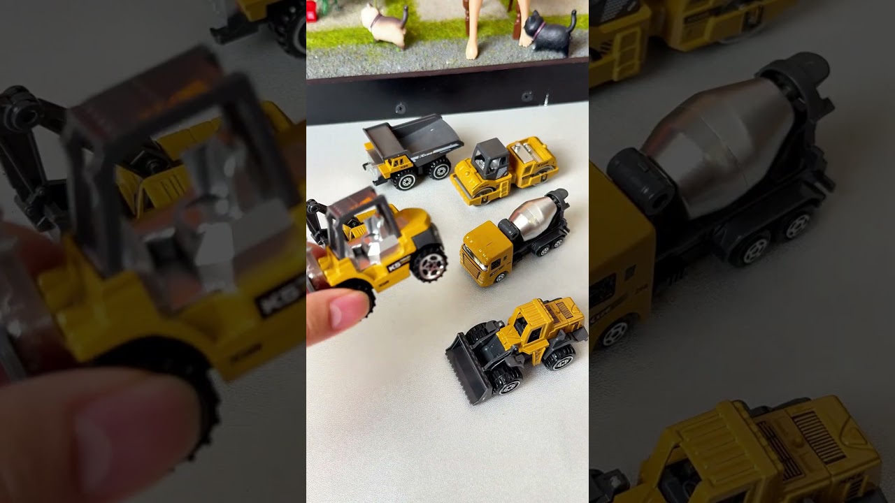 Satisfying with Unboxing & Review 1:64 Construction Vehicle Toy Set | Asmr Video
