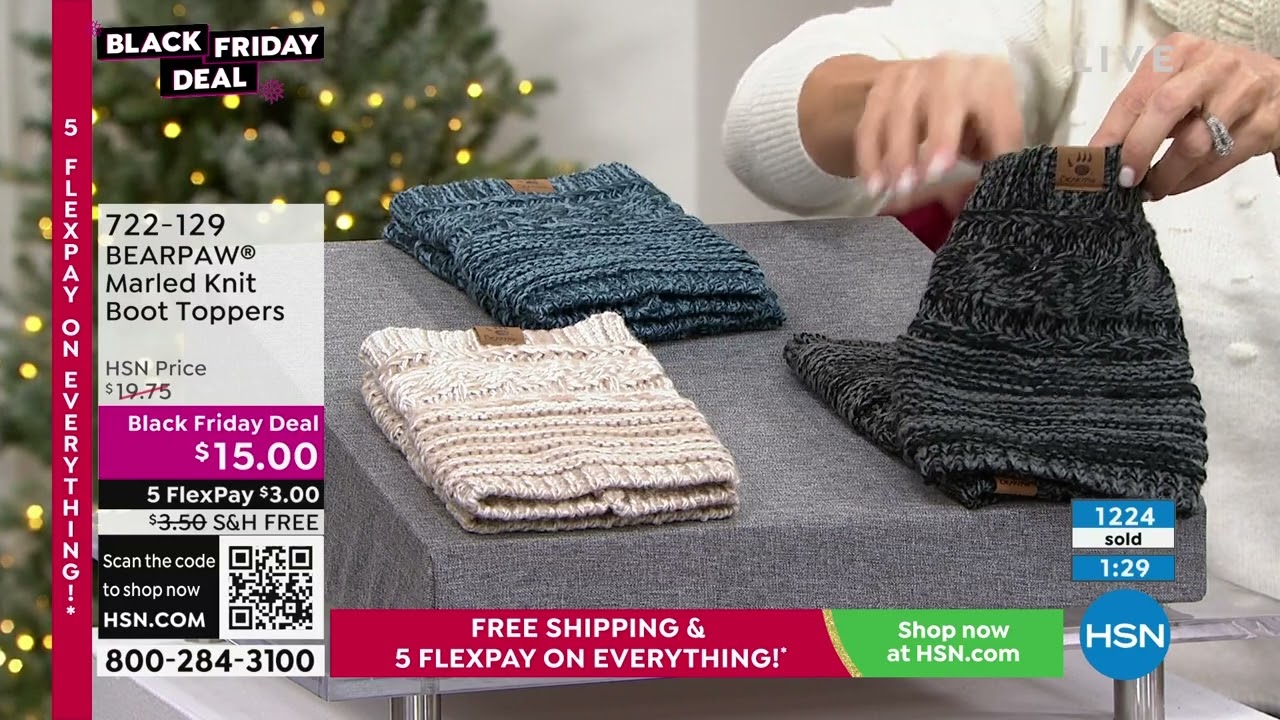 BEARPAW Marled Knit Boot Toppers