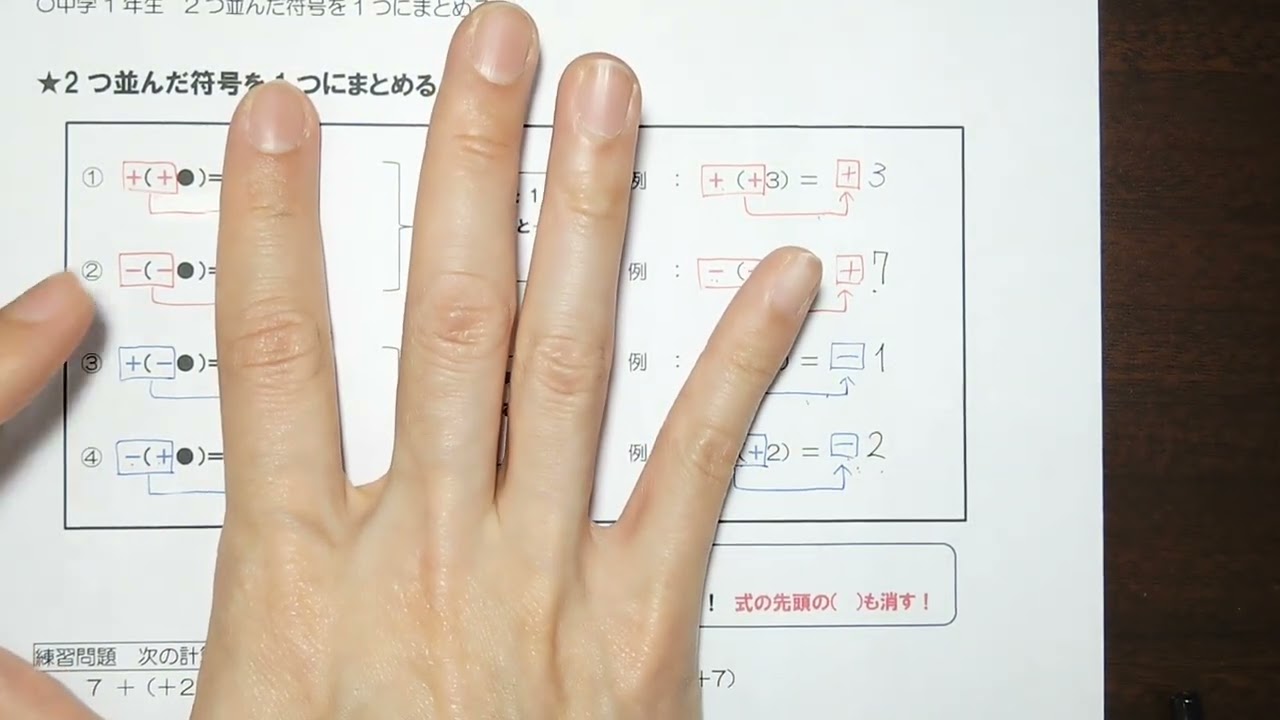 １１　2つならんだ符号を1つにまとめる