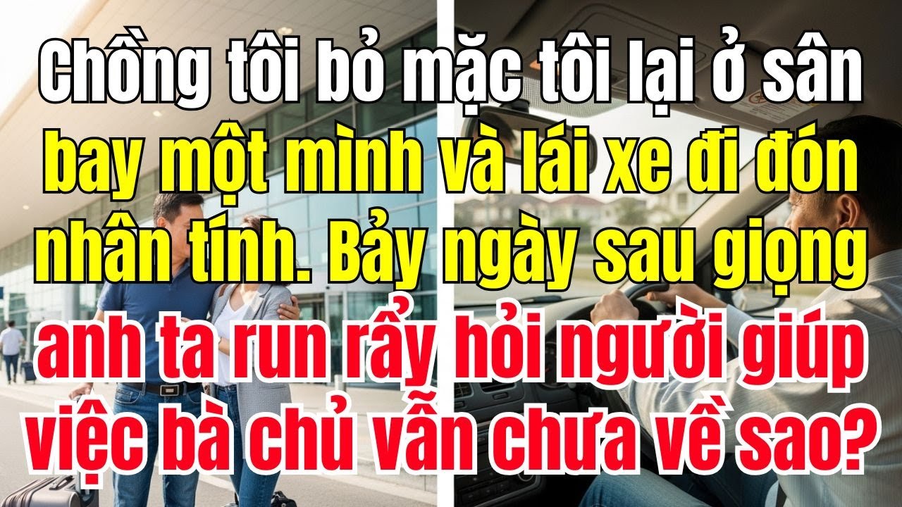 Chồng bỏ tôi ở sân bay rồi lái xe đi đón nhân tình 7 ngày sau anh run giọng hỏi giúp việc Bà chủ vẫn