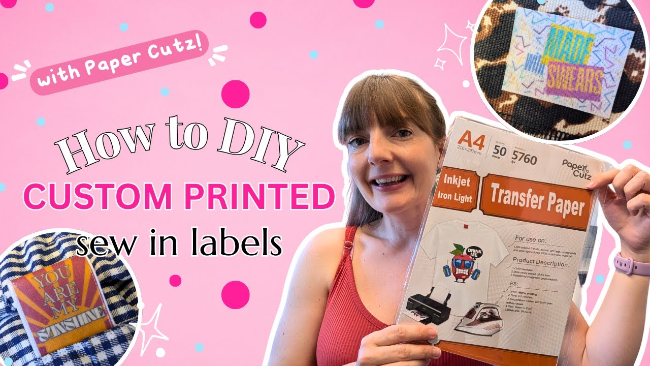 DIY Custom Sew-In Labels at Home | Using Inkjet Transfer Paper on Ribbon or Fabric