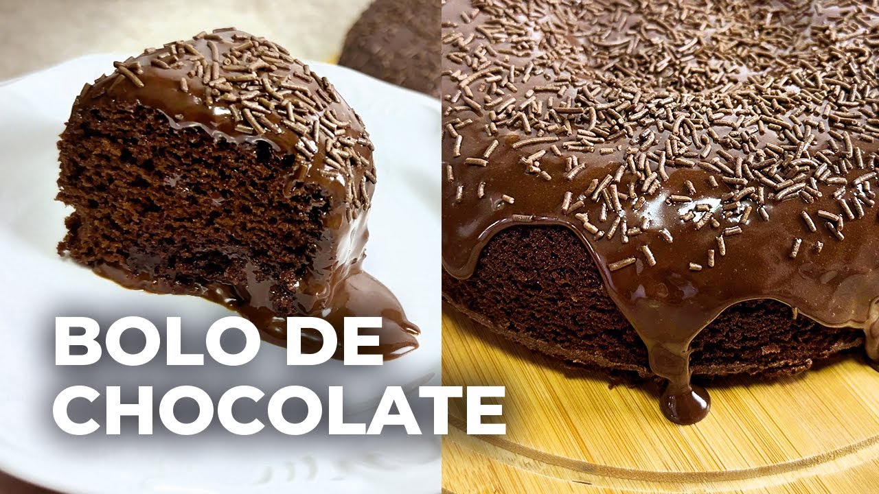 Melhor BOLO DE CHOCOLATE - FÁCIL E RÁPIDO, tudo no liquidificador!
