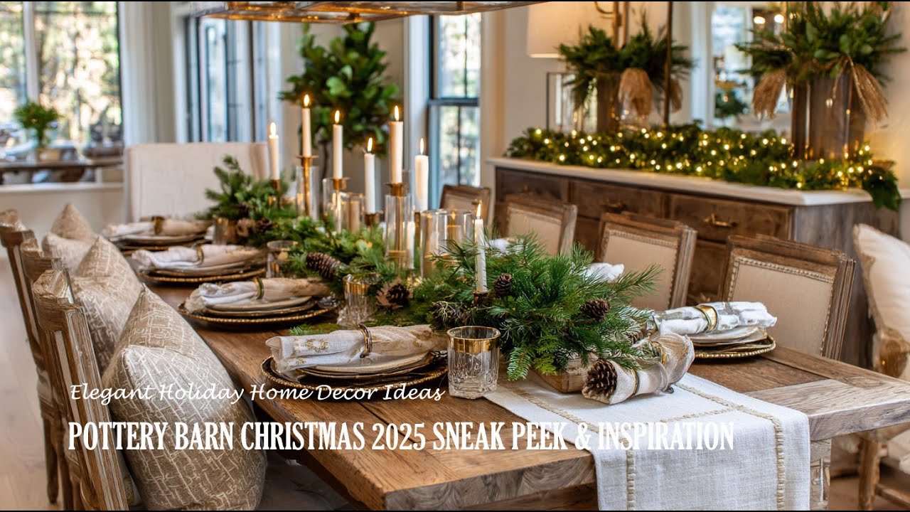 Elegant Holiday Home Decor Ideas | Pottery Barn Christmas 2025 Sneak Peek & Inspiration
