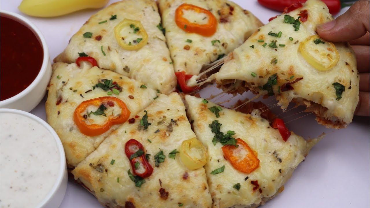 Chicken Shawarma Pizza,Double Cheese pizza By Recipes of the World