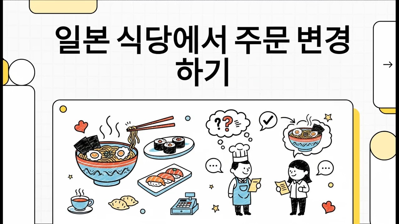 일본 식당에서 주문 변경하기 - 일본어 JLPT N3 대화 분석 - 3