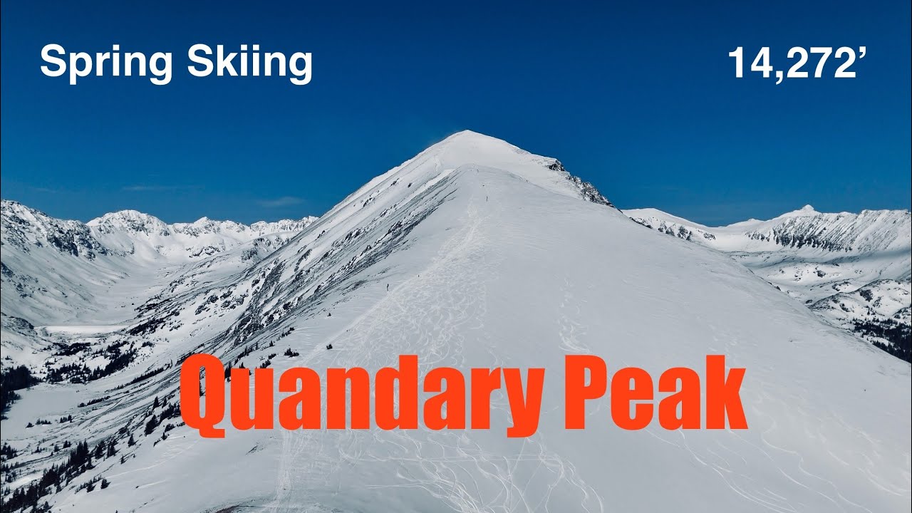 Skiing 14er Quandary Peak, Tenmile Range, Colorado, April 2025