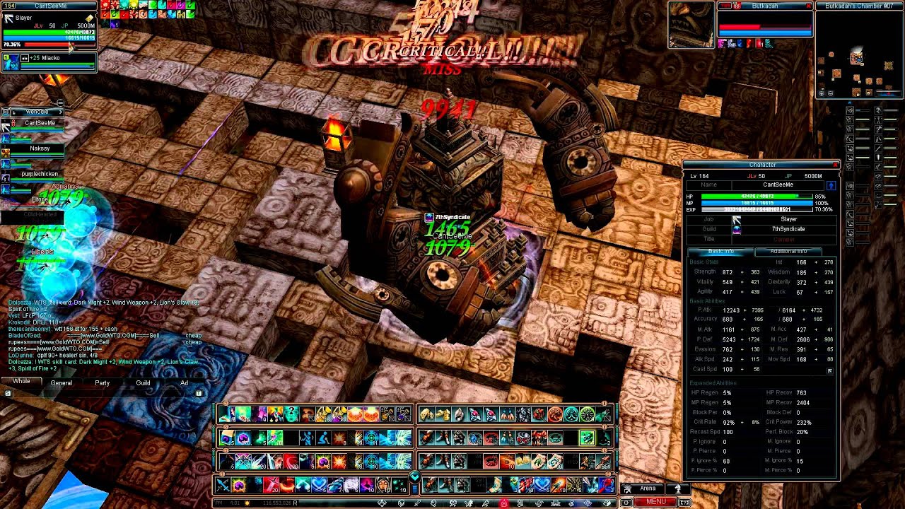 Rappelz 8.1 - 164 Slayer Tanking Butkadah Trio