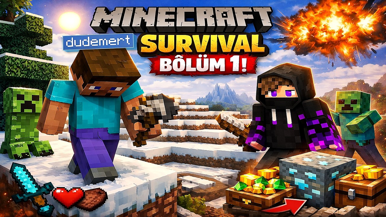 İLK GÜN: EV KURULDU! | Survival #1