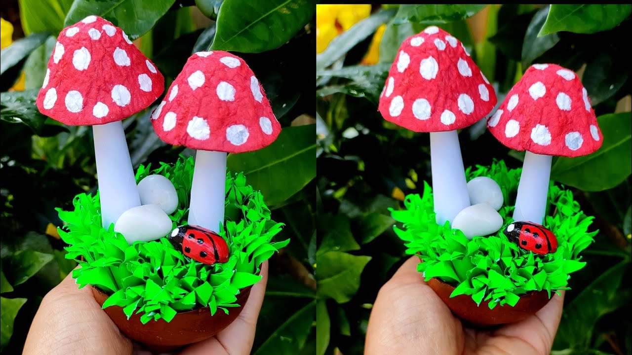 How to make a Masrum 🍄 Craft ideas with Egg Tray | DIY Masrum Craft with Egg Tray