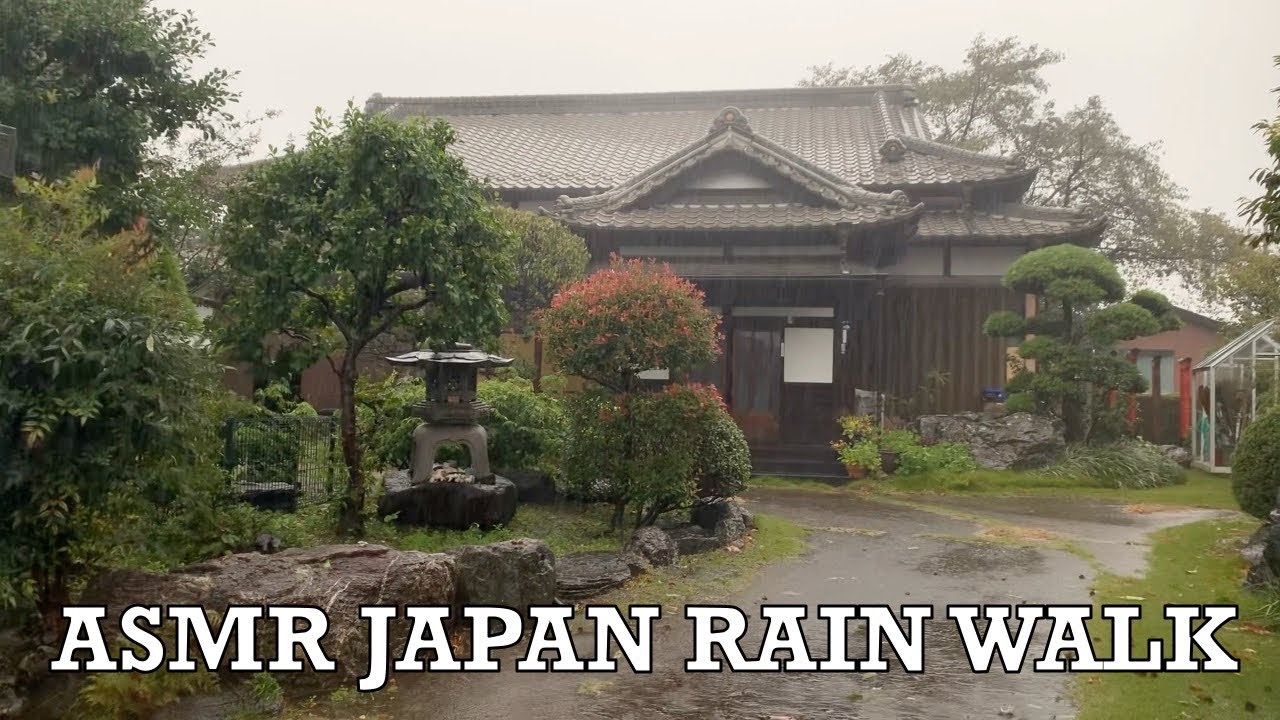 😱☔️ ASMR Rain Edition Japan Typhoon Walk 2019.10.12 No Cars Sleep Focus Relax Meditate Sound